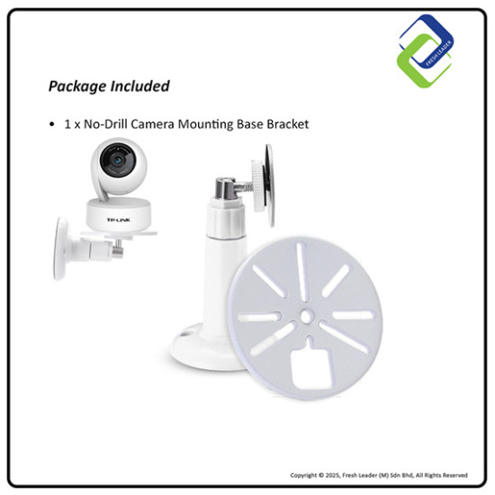 No-Drill Camera Mounting Base Bracket – Sturdy Metal Construction for Surveillance Devices No-Drill Camera Mounting Base Bracket – Sturdy Metal Construction for Surveillance Devices