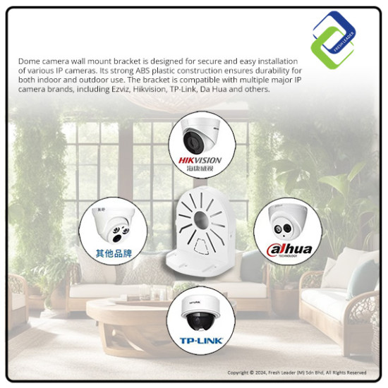 Heavy Duty CCTV Dome Camera Bracket – 100x135x160mm ABS Wall Mount Accessory Heavy Duty CCTV Dome Camera Bracket – 100x135x160mm ABS Wall Mount Accessory