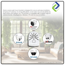 Dome CCTV Camera Wall Mount Bracket 100x75x125mm – Secure and Durable Accessory