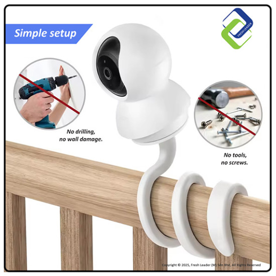 Flexible Camera Mount – Universal Wrap-Around Tripod Stand, No Drilling or Adhesive Needed