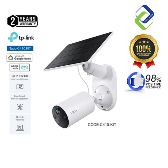 Solar Security Camera TP-Link Tapo C410 2K 3MP – Wireless Outdoor CCTV Kit
