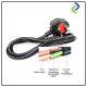 Reliable 3 Pin Laptop Charger Cable - 1.5m Length | Power Adapter Cord Reliable 3 Pin Laptop Charger Cable - 1.5m Length | Power Adapter Cord