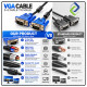VGA Cable 3+2 Male to Male 3M – Reliable Video Cable