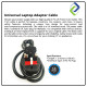 Universal Laptop Adapter Cable | 3-Pin Charger Cord 1.5M Length