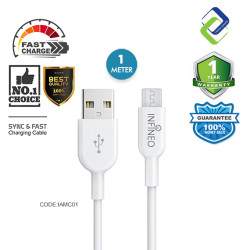 Infineo Micro USB to USB Android Data Cable (1 Meter) - Fast Charging & Data Transfer