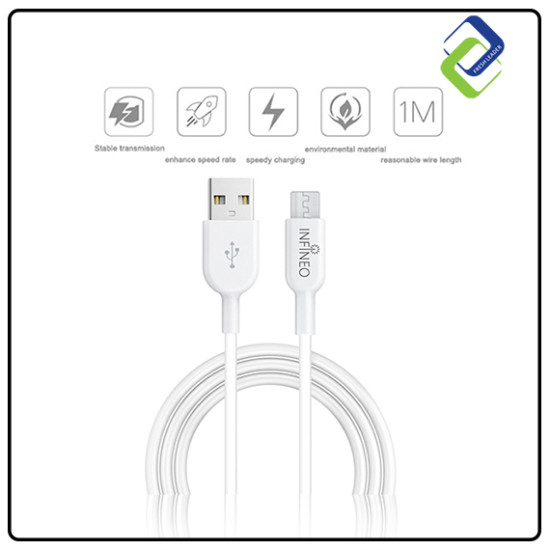 Infineo Micro USB to USB Android Data Cable (1 Meter) - Fast Charging & Data Transfer