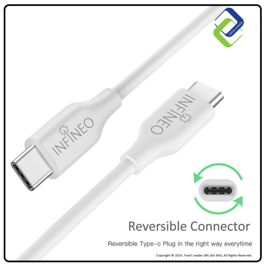 Top-Quality 1m Type C to Type C Cable by Infineo - Fast Charge & Data Sync