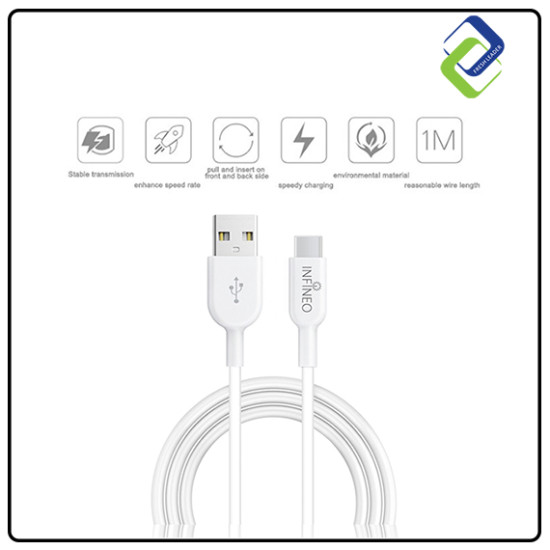 Infineo Type C to USB 3.0 Sync Data & Charging Cable: Fast Charging and Data Transfer