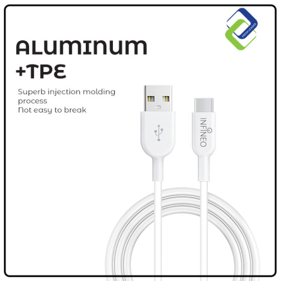 Infineo Type C to USB 3.0 Sync Data & Charging Cable: Fast Charging and Data Transfer