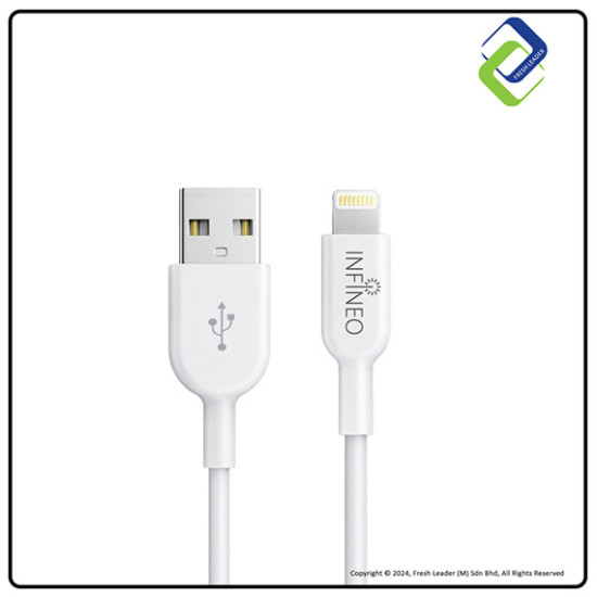 Infineo iPhone Lightning Cable 1M – USB Fast Charging & Data Sync, Compatible with Newest iOS