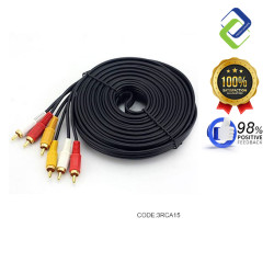 3 RCA Male to 3 RCA Male 1.5M AV RCA Cable
