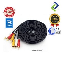 3M AV RCA Cable – 3 RCA Male to 3 RCA Male for Audio Video Connection