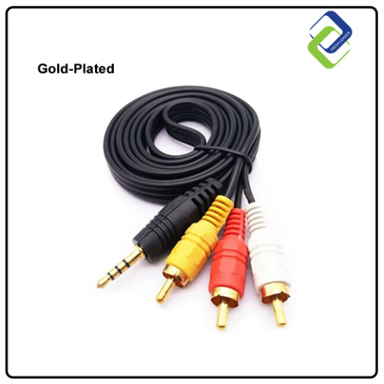Mini Jack Male 3.5mm to RCA 3 IN 1 AUX Cable -5Meter Mini Jack Male 3.5mm to RCA 3 IN 1 AUX Cable -5Meter