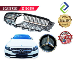 E Class W213 Diamond Grille with Camera Hole 