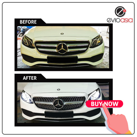 E Class W213 Diamond Grille with Camera Hole 