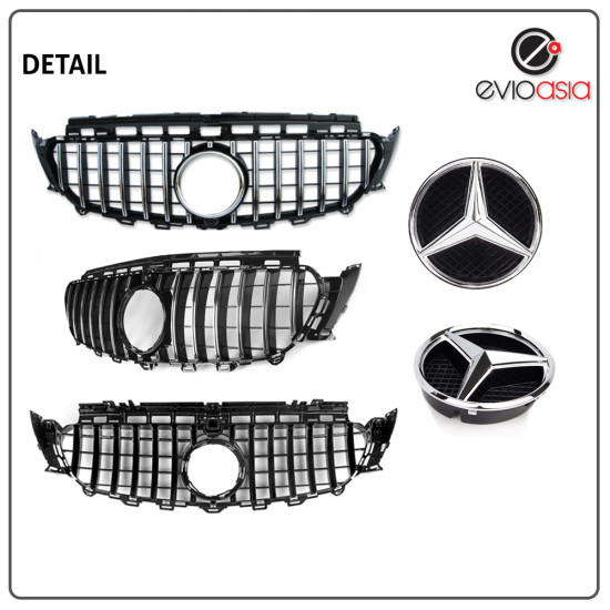 E Class W213 GT Grille with Camera Hole 