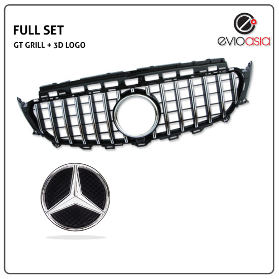 E Class W213 GT Grille with Camera Hole 