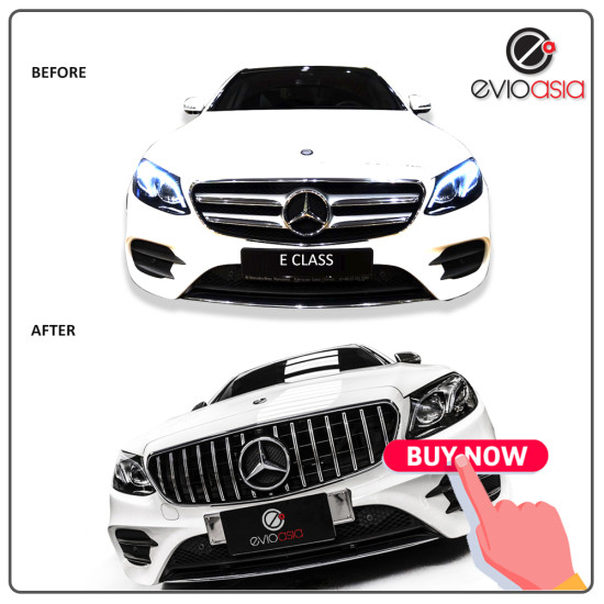 E Class W213 GT Grille with Camera Hole 