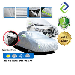 Evio Asia CBS Premium Car Cover – Full Reflective, UV & Rain Protection, Driver Side Zipper Access + Warranty