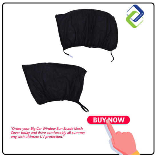 Big Car Window Sun Shade Mesh Cover (2pcs) - UV Protection for Your Vehicle Big Car Window Sun Shade Mesh Cover (2pcs) - UV Protection for Your Vehicle