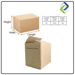Small Cardboard Shipping Box (25*19.5*16cm)