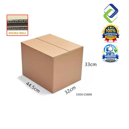 Medium Cardboard Shipping Box 44.5×32×33cm Heavy Duty Carton