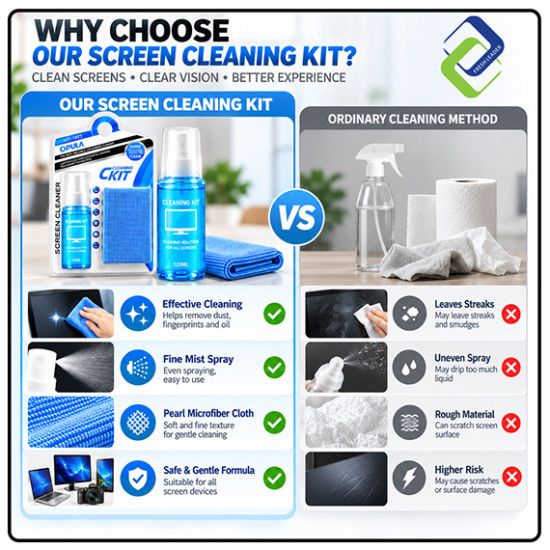 Screen Cleaning Kit 120ml with Microfiber Cloth
