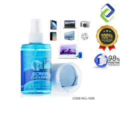 Alcohol-Free Screen Cleaner with Microfiber Cloth – Perfect for Monitors & Glass Surfaces