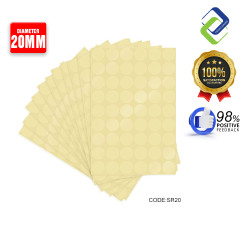 Clear Round Sticker 20mm (10,000 pcs)