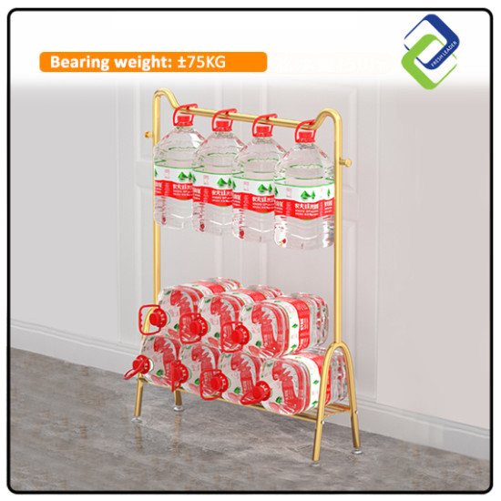 Space-Saving Double Layer Clothes Rack Black (150x150x40cm)