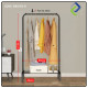 Space-Saving Black Clothes Rack with Single Pole – Strong Hanging Organizer 130x60x40cm