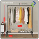 Compact Hanging Solution: Single Pole Clothes Rack (150x110x40cm)