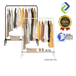 Compact Hanging Solution: Single Pole Clothes Rack (150x110x40cm)