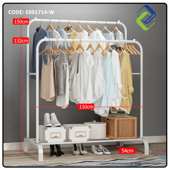 Double Pole Hanging Organizer for Clothes | 150x110x54cm Wardrobe Rack Double Pole Hanging Organizer for Clothes | 150x110x54cm Wardrobe Rack