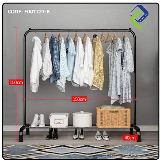 Space-Saving Single Pole Clothes Rack Organizer | 150x150x40cm Space-Saving Single Pole Clothes Rack Organizer | 150x150x40cm
