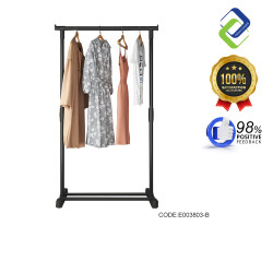 Space-Saving Single Pole Clothes Rack Organizer | 120x60x46cm