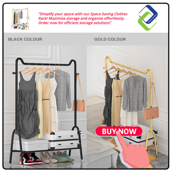 Durable Gold Single Layer Coat Rack – 135x60x40cm Metal Clothing Stand Durable Gold Single Layer Coat Rack – 135x60x40cm Metal Clothing Stand