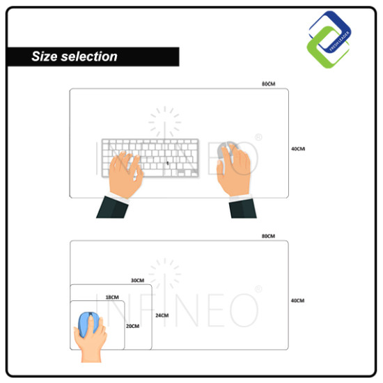 Ultra-Thick Napa Pattern Mouse Pad Size 40cm x 80cm