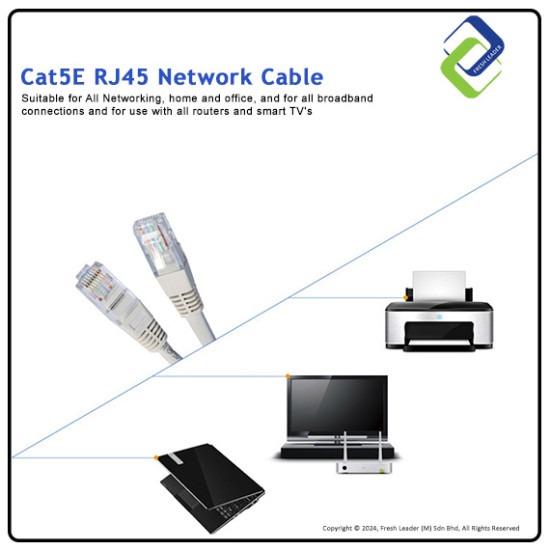 INFINEO Cat5e RJ45 Ethernet LAN Cable – 5 Meter High-Speed Network Cable for Reliable Connectivity INFINEO Cat5e RJ45 Ethernet LAN Cable – 5 Meter High-Speed Network Cable for Reliable Connectivity