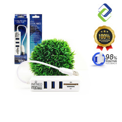 Infineo USB Hub and SD/TF Card Reader Combo – Fast Data Transfer for PC, Laptop, and Mac