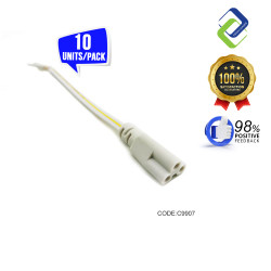 Energy-Efficient LED Tube Connector: Single End 3 Pin Wire (15cm)