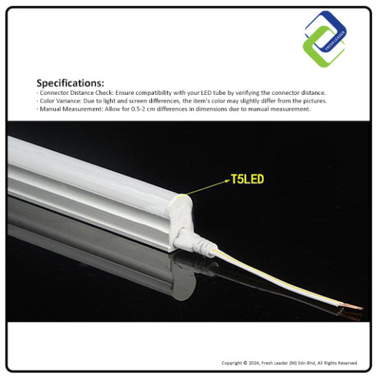 Energy-Efficient LED Tube Connector: Single End 3 Pin Wire (15cm ...