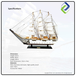 Luxury 80cm Wooden Sailboat Decor – Feng Shui Ornament for Home and Office 