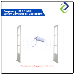 EAS RF 8.2 MHz Checkpoint Compatible Anti Theft Lanyard Tag