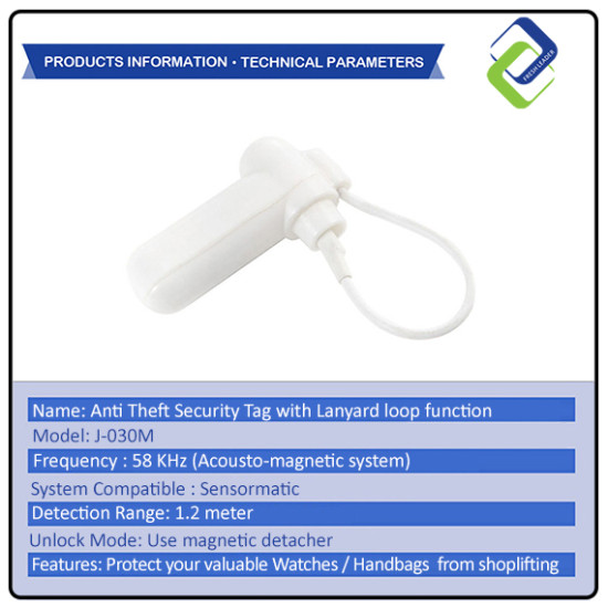 EAS AM 58 KHz Anti Theft Security Tag with Lanyard loop function EAS AM 58 KHz Anti Theft Security Tag with Lanyard loop function