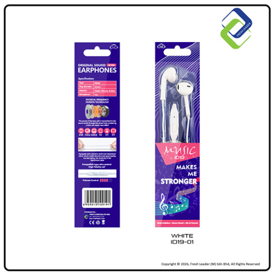 DiiD ID19 Stereo Earphone with Mic – Clear Sound