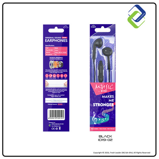 DiiD ID19 Stereo Earphone with Mic – Clear Sound