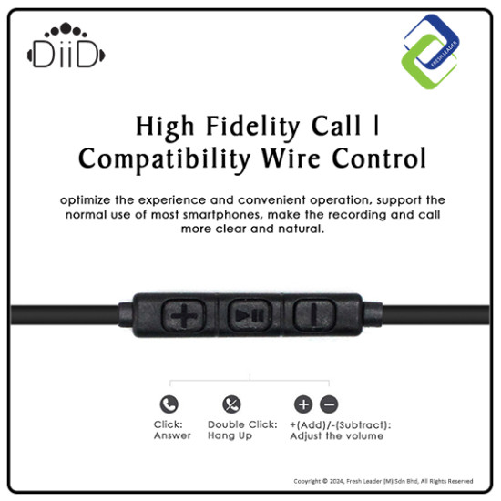 DIID ID58 Music In-Ear Earphones: Premium Sound with Built-in Mic DIID ID58 Music In-Ear Earphones: Premium Sound with Built-in Mic