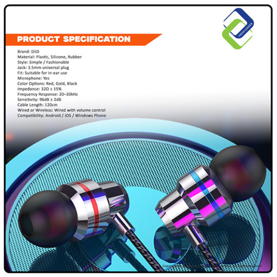 DiiD ID60 Earphones - Crystal Clear Sound and Microphone