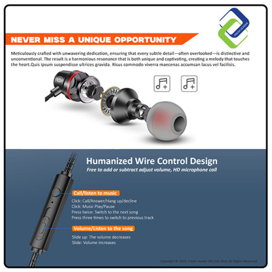 DiiD ID60 Earphones - Crystal Clear Sound and Microphone